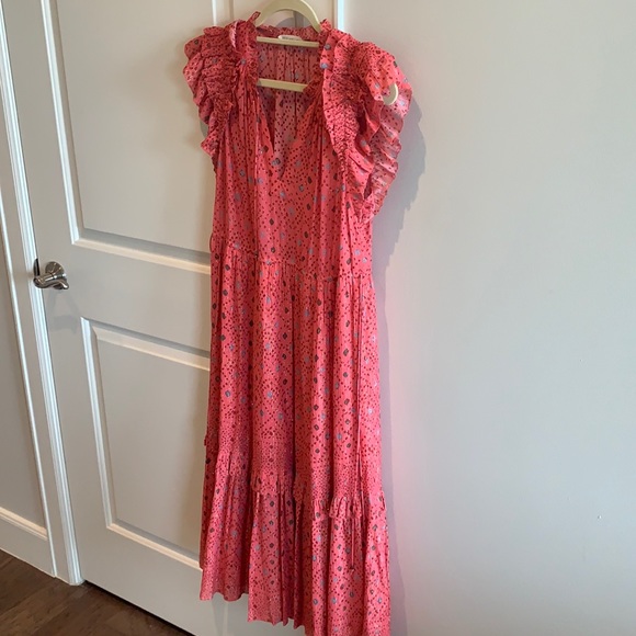 Ulla Johnson Linnea midi dress in hibiscus - Picture 6 of 11